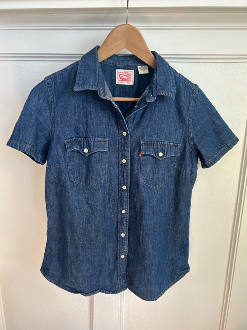 Levi's Pearl Snap Denim Short Sleeve Button-Down